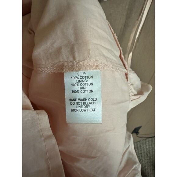 Lulu's Ryleigh Blush Pink Tie-Front Pleated Lace Mini Dress Size Medium Ruffle - Picture 6 of 7